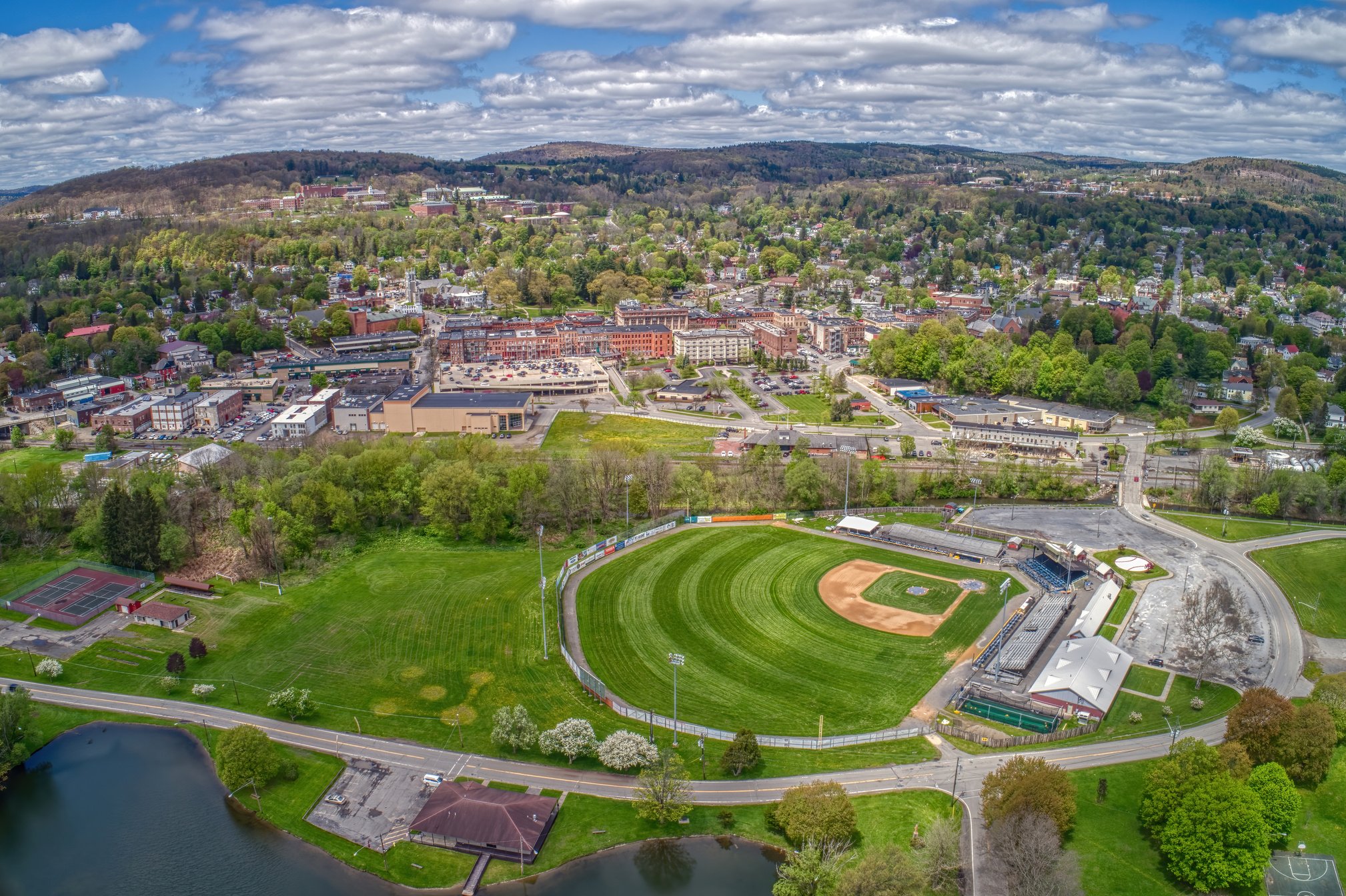 Aerial view of the Town of Oneota in Upstate New York